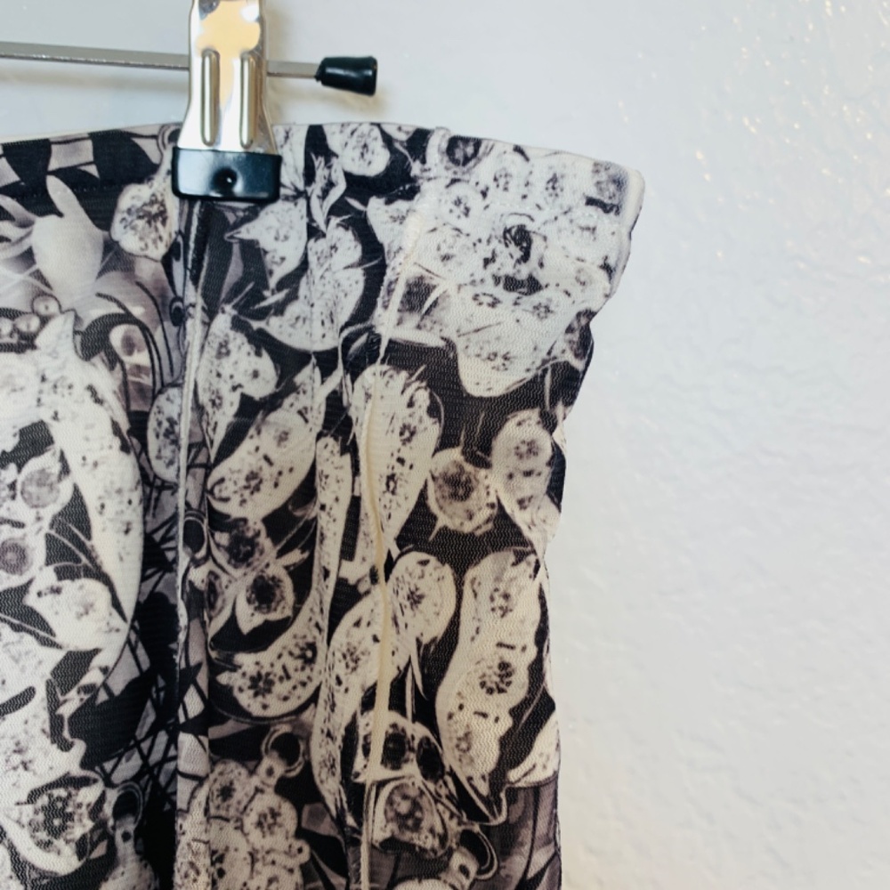 One World Skirt XL Black White Fairy Artsy Boho Flouncy Forest Earthy Boho - Picture 8 of 13